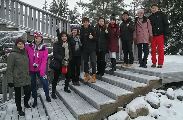 Chinese delegation visiting Satakunta. Teacher traning students.
